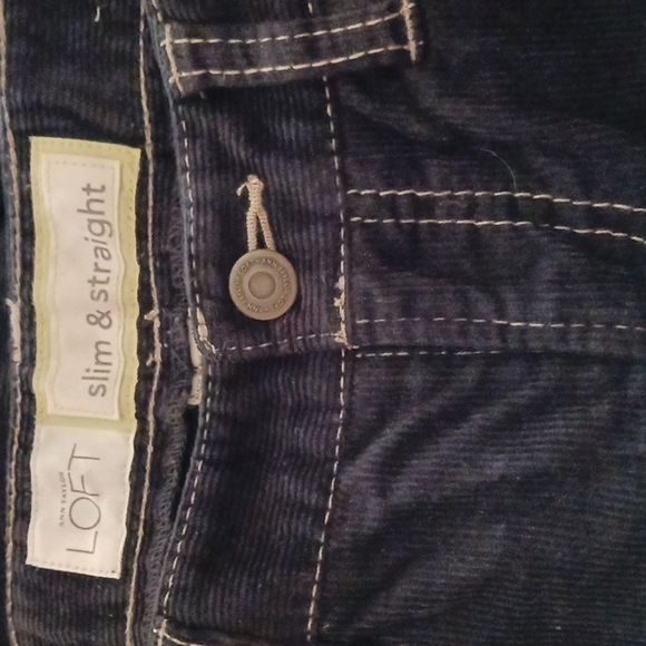 LOFT BLACK COURDROY SLIM & STRAIGHT - Picture 4 of 9